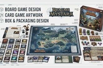 design your professional board game, card game, tabletop game and box artwork