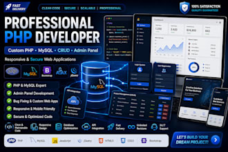 build custom PHP mysql website and web application