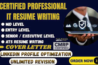 write ats optimized IT resume, tech resume, cybersecurity CV and linkedin