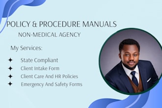 write home care policy and procedure manuals for non medical agency licensing