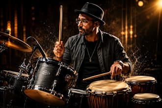 record marching drum congas djembe cajon bongos