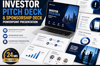 powerpoint presentation investor pitch deck design sponsorship deck ppt in 24hr