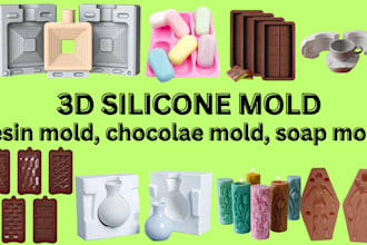 design a custom silicone mold for your candle ,soap or resin product