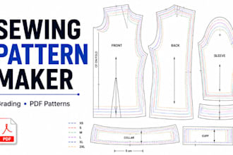 be your sewing pattern maker for clothing grading and PDF patterns