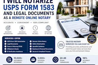 notarize usps form 1583 and legal documents as a remote online notary