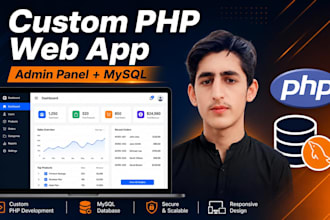 build a custom PHP mysql web application with admin panel