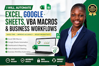 automate excel, google sheets, vba macros, dashboards and reports