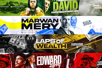 design youtube banner and logo design facebook  banner linkedin profile picture