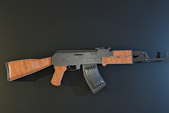 create aaa quality 3d hard surface weapons and game props