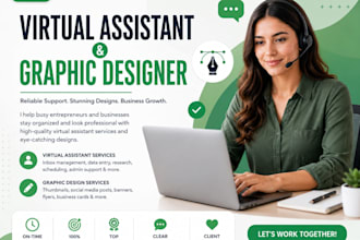 work as a virtual assistance and graphic designer