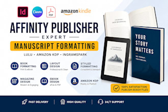 amazon kdp book, ebook upload lulu book publishing formatting affinity publisher