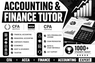 be your cfa, acca, audit, tax, financial accounting and finance tutor