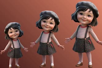 do 3d cute cartoon 3d modeling 3d printing cartoon character