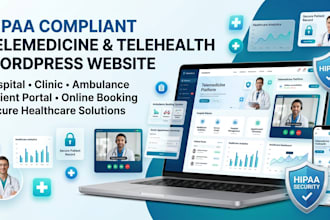 design hippa complaint telemedicine and telehealth wp hospital ambulance website