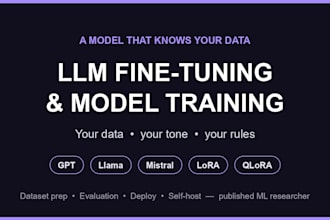 fine tune and train a custom llm on your data