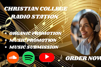 promote your gospel, worship, ccm music on christian radio stations, music blogs