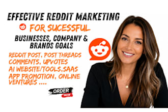 create social media post for brand business website marketing on reddit, insta