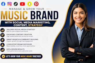 manage and grow your music brand with social media marketing, content, strategy