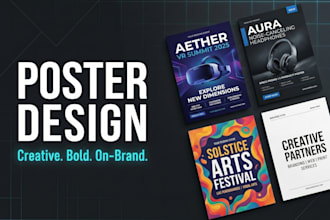 design a professional and eye catching poster for your brand