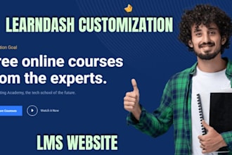 develop and customize wordpress lms website with learndash