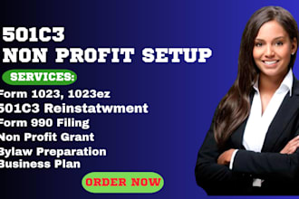 register non profit 501c3 tax exempt, reinstate and file form 990,1023,102ez