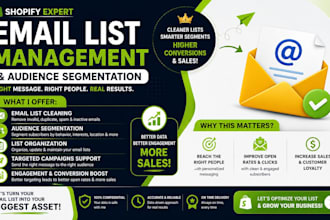 manage and segment your email list for high converting campaigns