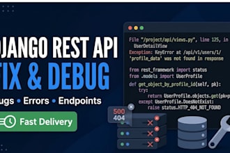 fix django rest API bugs, errors, and broken endpoints