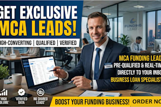 generate exclusive mca leads for business funding companies