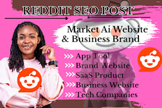 market ai website business brand app saas product via reddit SEO post thread