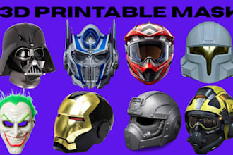 create 3d mask cosplay mask 3d helmet wearable 3d mask for printing