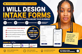 design a professional intake form hipaa forms onboarding form or fillable PDF