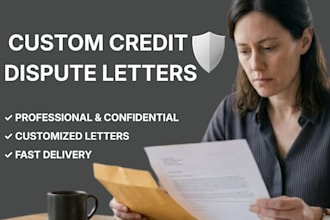 prepare custom credit dispute letters for credit report errors