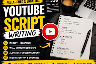 research and write an engaging youtube documentary script