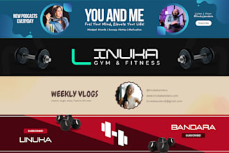 design an attractive youtube banner and logo