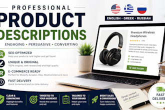 write professional product descriptions for ecommerce stores