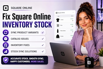 fix square online inventory stock, sync product variants and catalog issues