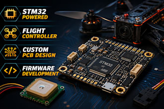design custom drone flight controller pcb and firmware with stm32