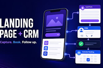 build a mobile landing page with CRM and booking integration