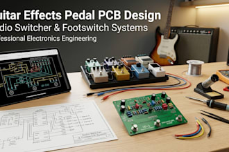 design guitar effects pedal pcb, audio switcher and footswitch systems