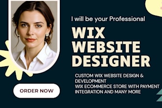 wix website designer do wix development ecommerce online store redesign booking
