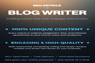 be your creative content writer and blog article writer