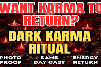 cast powerful dark karma ritual, return to sender spell, karmic justice spell