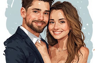 make couple portrait illustration