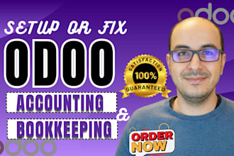 setup odoo accounting, bookkeeping, inventory bank reconciliation and erp system
