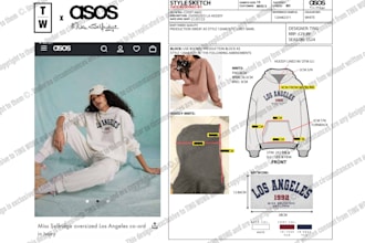 create a professional fashion tech pack