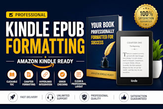 professionally format kindle, epub, KDP and print books