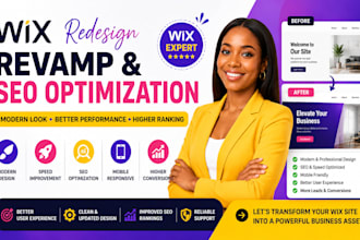 redesign wix website, revamp wix site and optimize wix website SEO online store