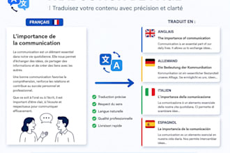 je traduirai en plusieurs langues