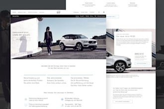 design a modern conversion focused landing page or microsite