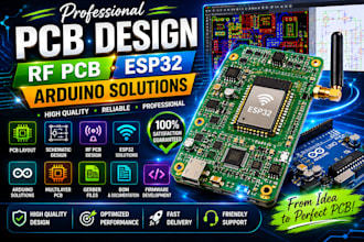 create professional pcb design, rf pcb, esp32 and arduino solutions